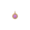 Louise faceted cabochon pendant necklace - pink