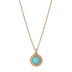 Louise faceted cabochon pendant necklace - blue