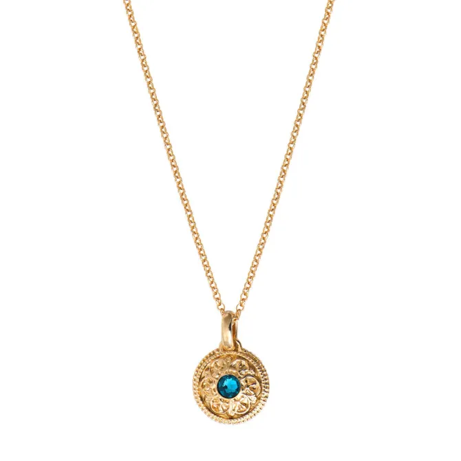 Louise mid-length necklace - turquoise