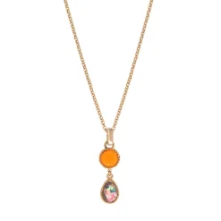 Louise pendant necklace - orange