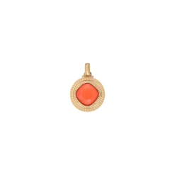 Louise pendant necklace - coral