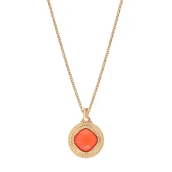 Louise pendant necklace - coral