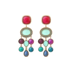 Louise pierced stud earrings - blue