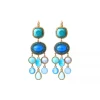Louise sequin sleeper earrings - turquoise