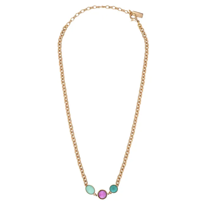 Louise short necklace - blue