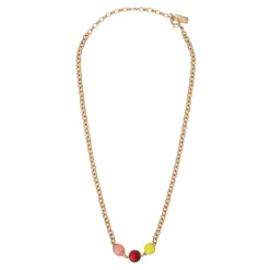 Louise short necklace - red