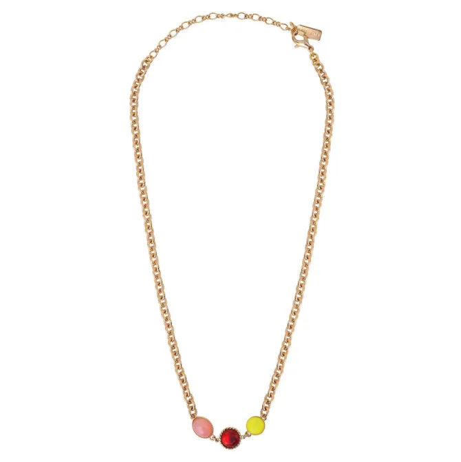 Louise short necklace - red