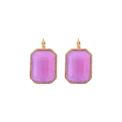 Louise sleeper earrings - violets