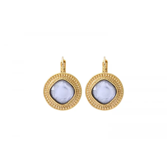 Louise sleeper earrings - white