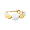 Loulou adjustable bracelet – gold and white