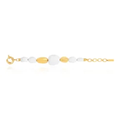 Loulou adjustable bracelet – gold and white