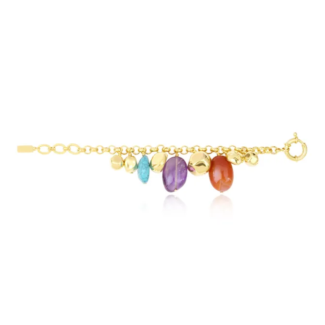 Loulou Adjustable Chain Bracelet - Multicolored