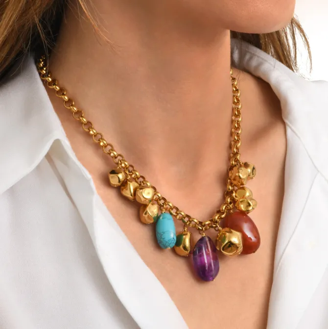 Loulou adjustable necklace - multicoloured