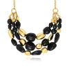 Loulou bib necklace – black and gold