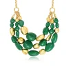 Loulou bib necklace – green and gold