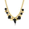 Loulou chain necklace – black and gold