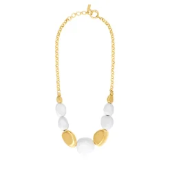 Loulou chain necklace – gold and white
