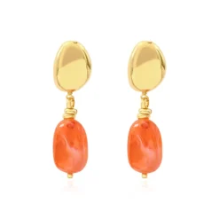 Loulou clip-on earrings - orange