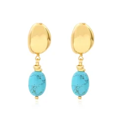 Loulou clip-on earrings - turquoise