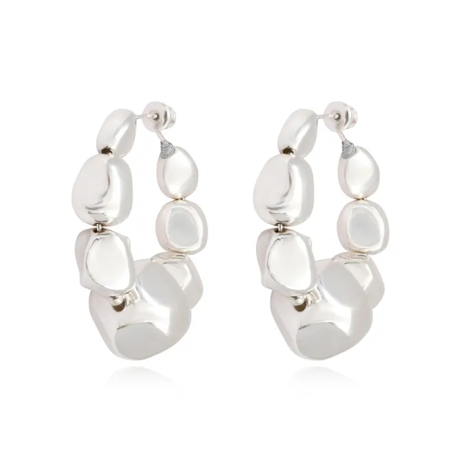 Loulou hoop earrings - silver