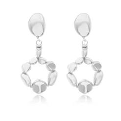 Loulou lightweight clip-on drop earrings - silver