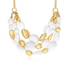 Loulou statement necklace – gold and white