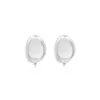 Loulou thin clip-on earrings - silver