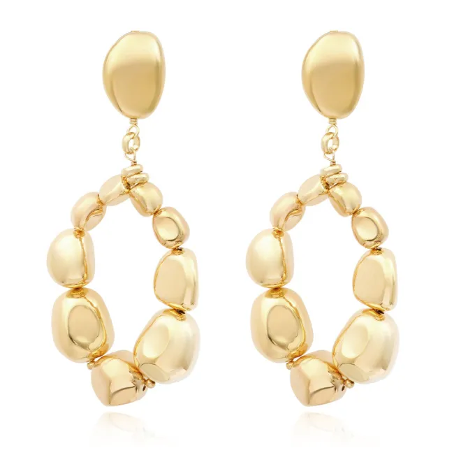 Loulou wide clip-on earrings - gold