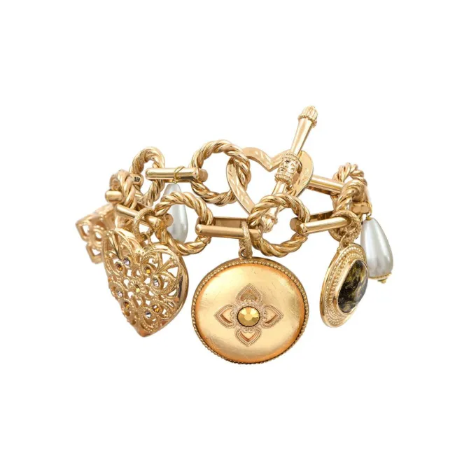 Lucky Charm Flexible Chain Bracelet - Gold