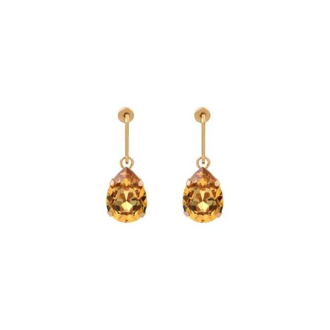 Lucky Charm Hoop Earrings - Yellow