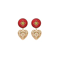 Lucky Charm Stud Earrings - Roses