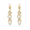 Lucy long hoop earrings - white