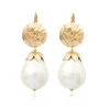 Lucy thin sleeper earrings - white