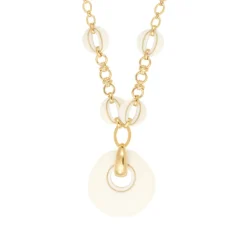 Masseria long chain necklace - white