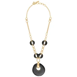 Masseria long chain necklace - black