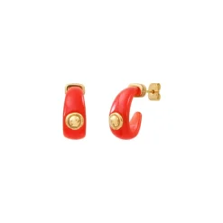 Masseria mini stud earrings - coral