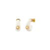Masseria mini stud earrings - white