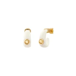 Masseria mini stud earrings - white