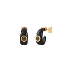 Masseria Mini Stud Earrings - Black