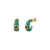 Masseria mini stud earrings - green