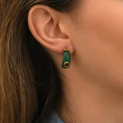 Masseria mini stud earrings - green