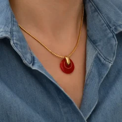 Masseria pendant necklace - coral