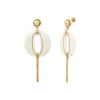Masseria pierced post drop earrings - white