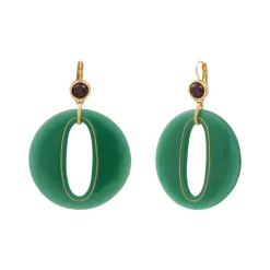 Masseria sleeper earrings - green