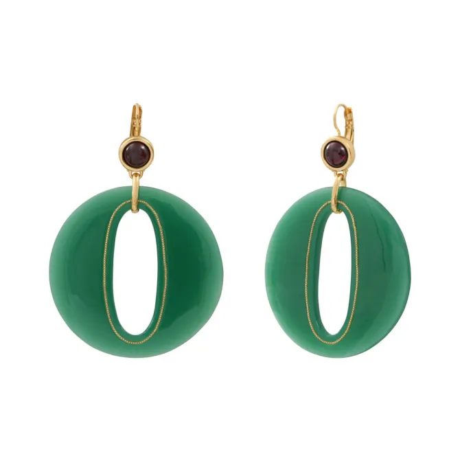 Masseria sleeper earrings - green