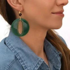 Masseria sleeper earrings - green
