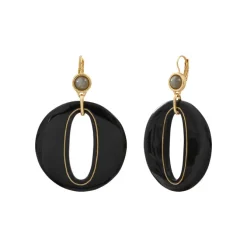 Masseria sleeper earrings - black