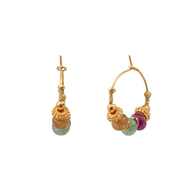 Mini Avola hoop earrings - multicoloured