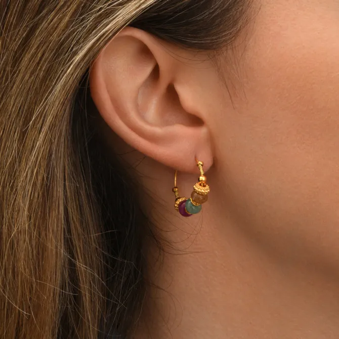 Mini Avola hoop earrings - multicoloured