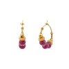Mini Avola hoop earrings - violet